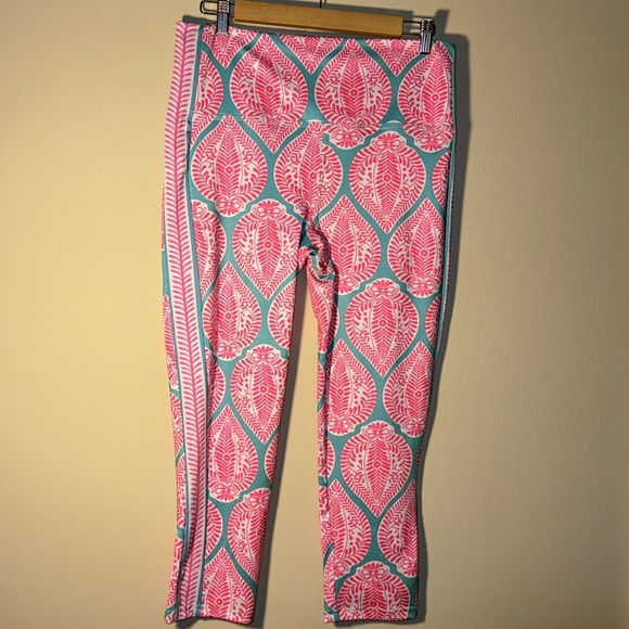 Gretchen Scott Indian Summer pull on pants Size Large Turquoise and Pink - Picture 3 of 8